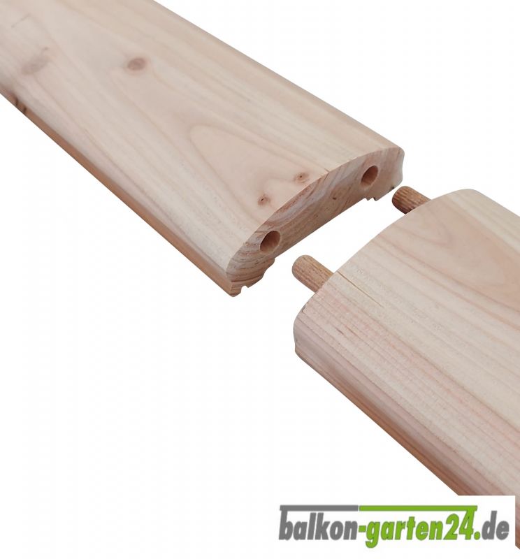 Handlauf Douglasie mit Nut und Bohrung