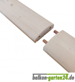 Handlauf Holz Abdeckung Fichte Laerche Holzbalkone Balkongelaender Bohrung