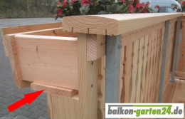 bodenbrett holz blumenkasten balkongelaender douglasie laerche holzbalkon Einzelteil